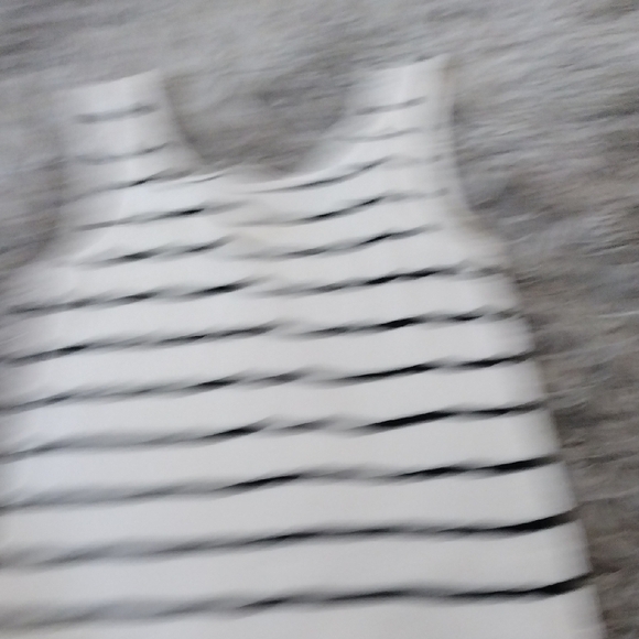 Striped White and Black Tank Top - Picture 5 of 5
